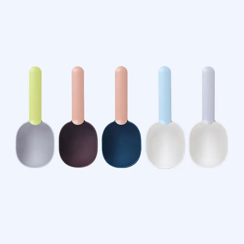 Portable Multi - function Pet Supplies for Cat, Dog, Puppy, Kitten: Feeding Spoon, Food Shovel, Scoop with Sealing Bag Clip