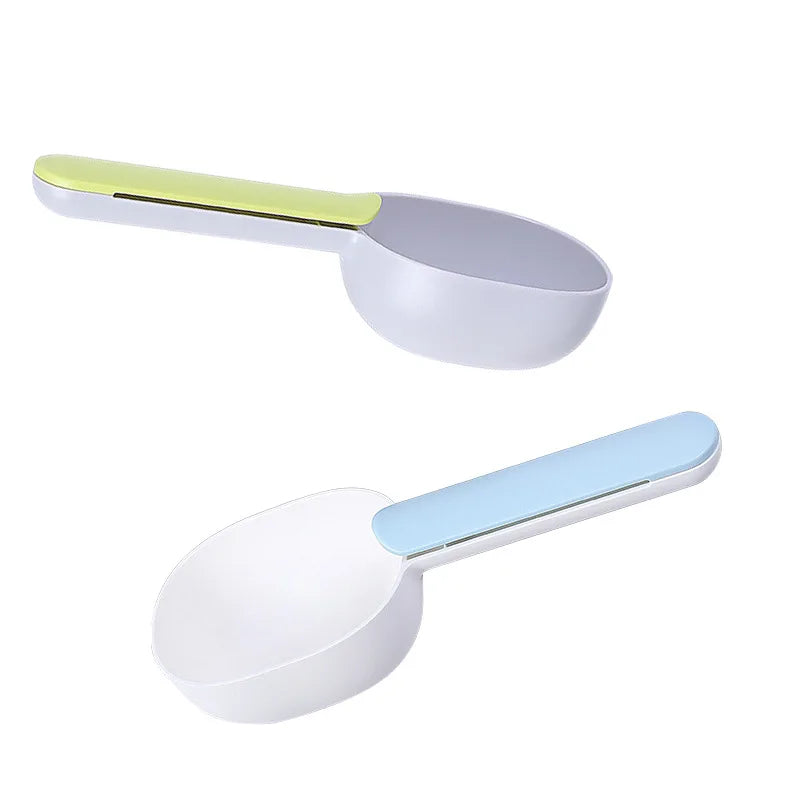 Portable Multi - function Pet Supplies for Cat, Dog, Puppy, Kitten: Feeding Spoon, Food Shovel, Scoop with Sealing Bag Clip